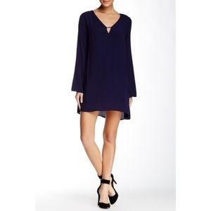 ASTR The Label Cutout Long Sleeve Shift Dress